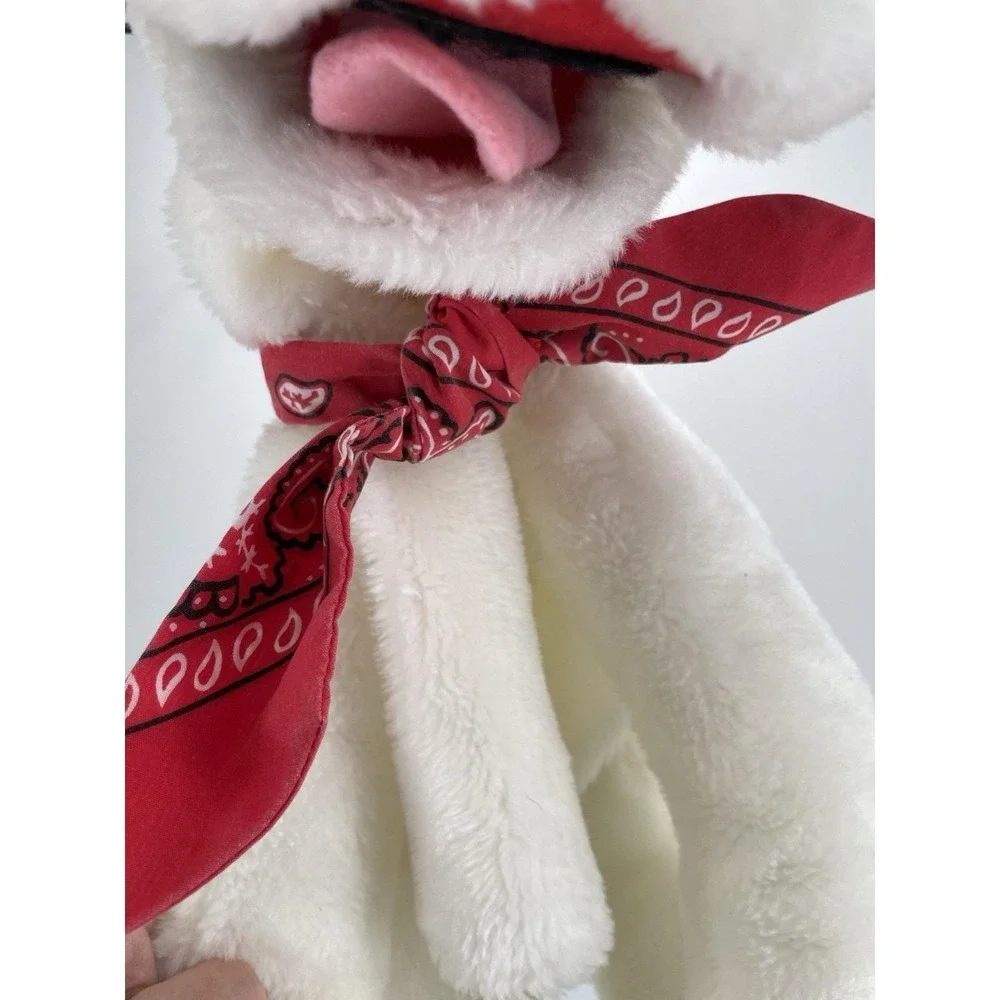 Vtg Ralf the Barking Dog 1992 Toy Biz Hanging Hugging Puppet Plush Red Bandana